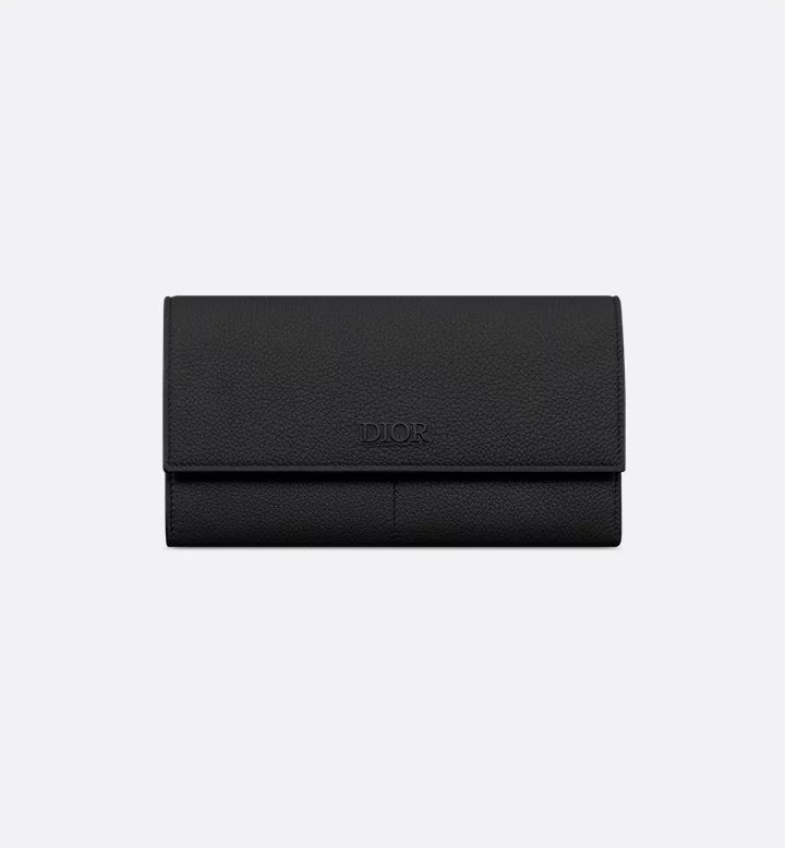 Dior Prive Long Flap Wallet Black