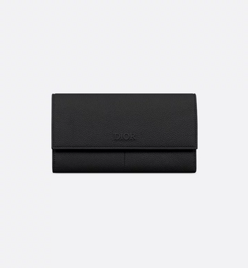Dior Prive Long Flap Wallet Black