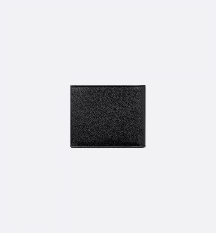 Dior Saddle Bifold Black Grained Wallet