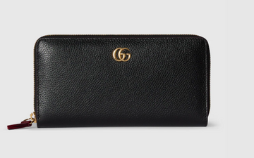 Gucci Bi-color GG Marmont Zip Around Wallet Women's