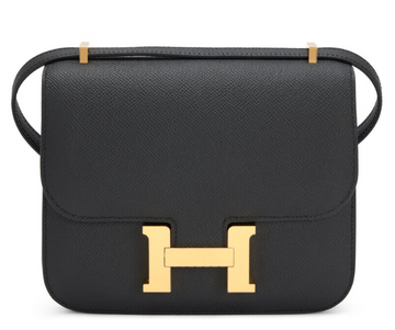 Hermès Black Epson Mini Constance 18 Gold Hardware