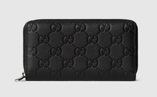 Gucci Imprint Zip Around Wallet Women's