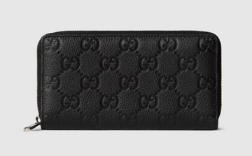 Gucci Imprint Zip Around Wallet Women's