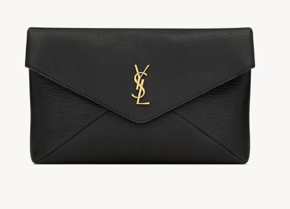 YSL CASSANDRE Large Envelope Pouch Black