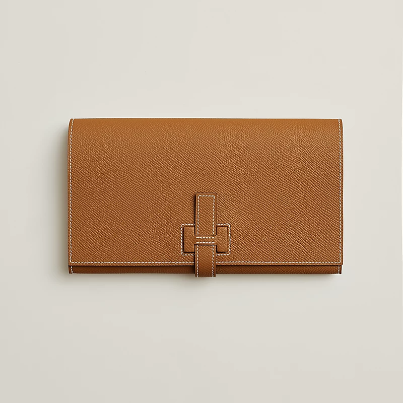 Hermes New H Passant Toutenmain Wallet Gold