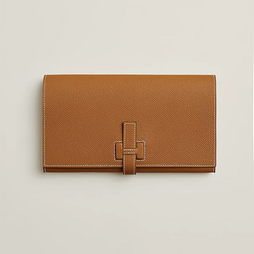 Hermes New H Passant Toutenmain Wallet Gold