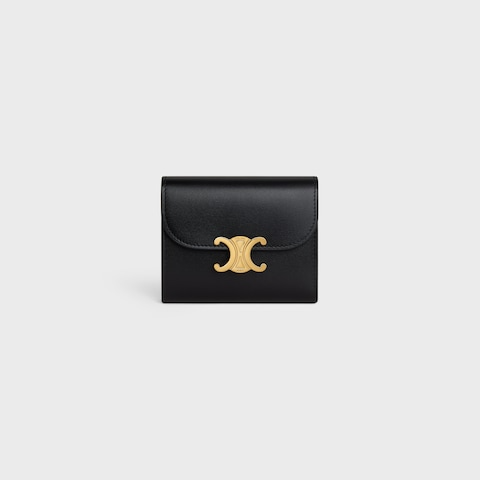 Celine Small Flap Wallet Triomphe Black
